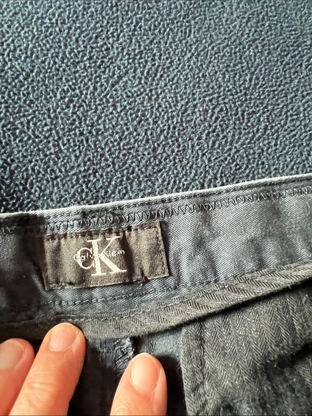 Men's Calvin Klein cotton navy Straight-Leg Pants 34 waist